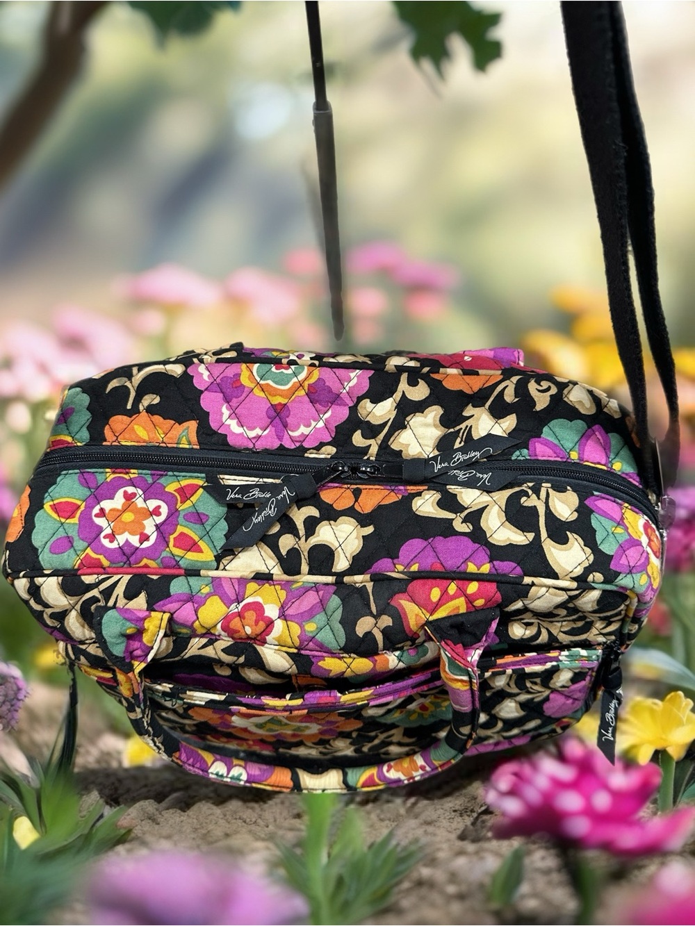 Vera Bradley Quilted Laptop Bag”Suzani” - Picture 4 of 14